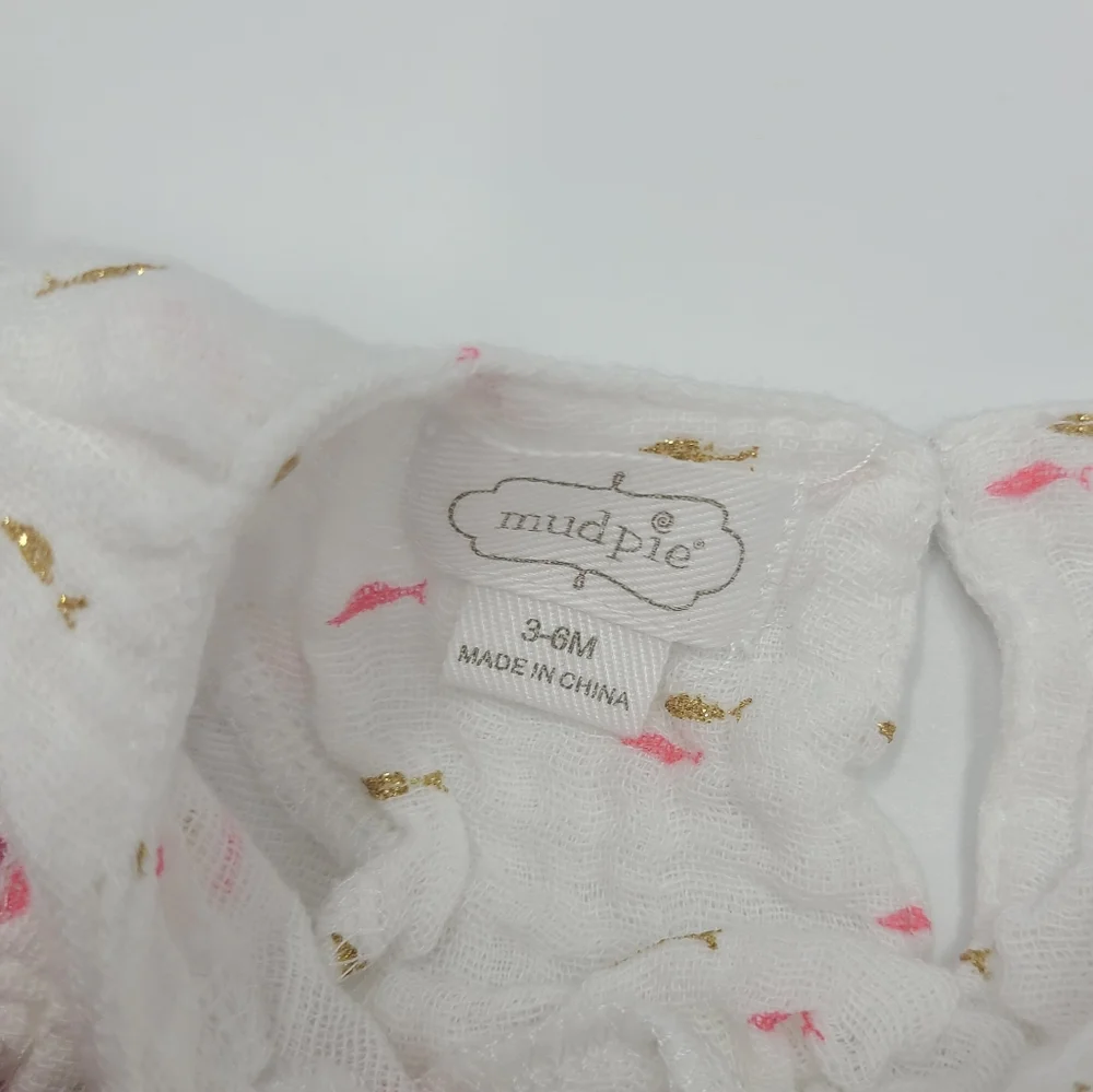 Mud Pie muslin mermaid dress size 3-6 months